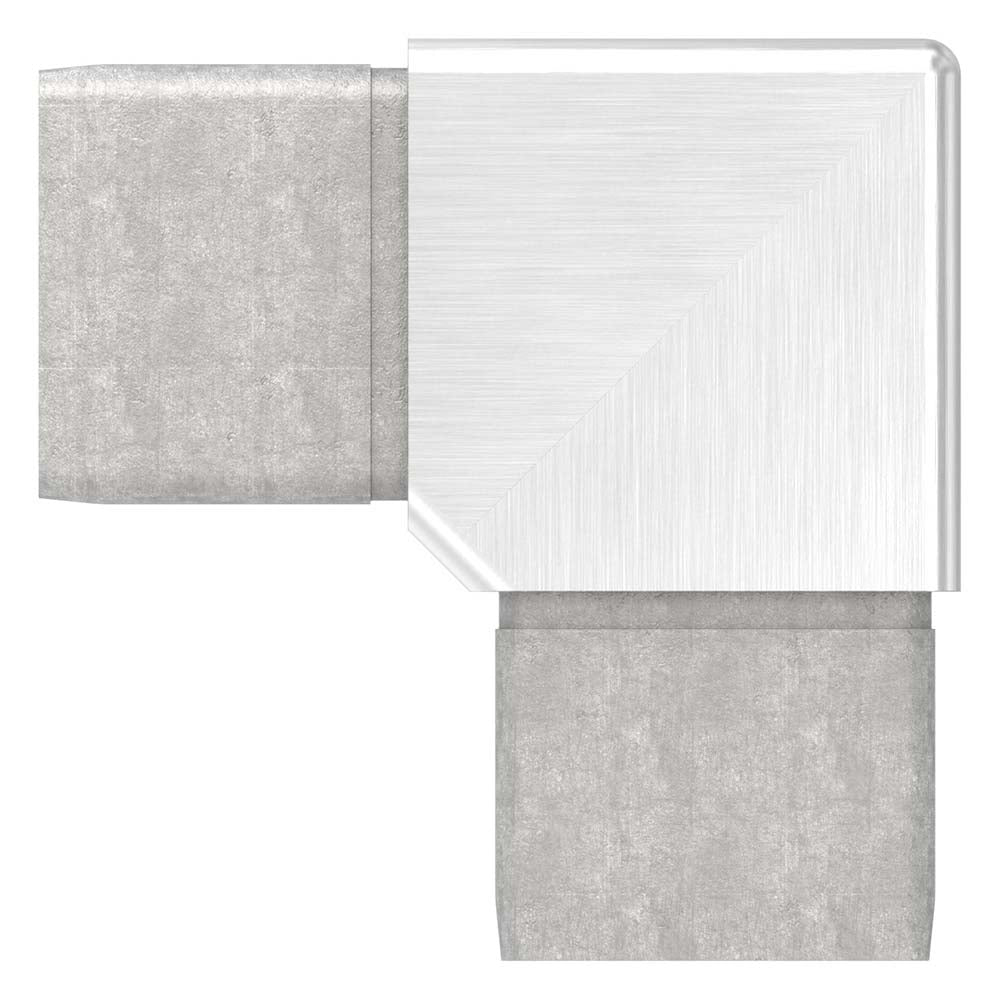 90° Ecke zum Stecken, für Rohr 40 x 40 x 2,0mm