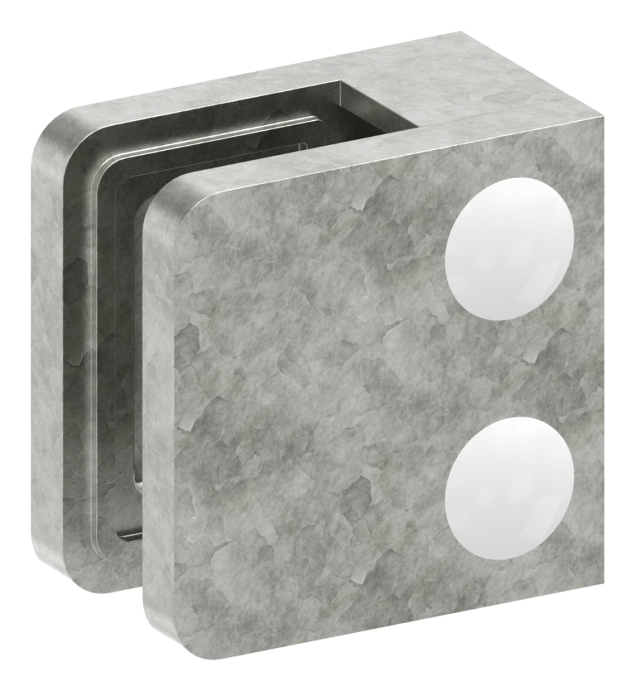 Glasklemme Modell 11, flacher Anschluss, für Glasstärke 1,5 - 10,76mm