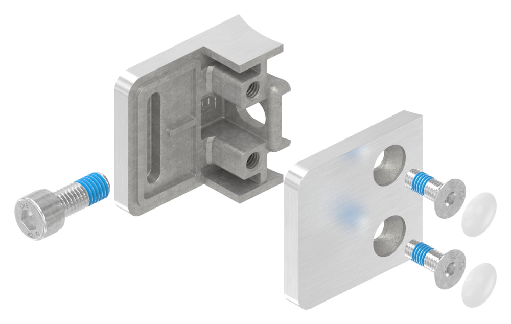 Glasklemme Modell 11, Anschluss für ø 60,3mm Rohr, für Glasstärke 1,5 - 10,76mm