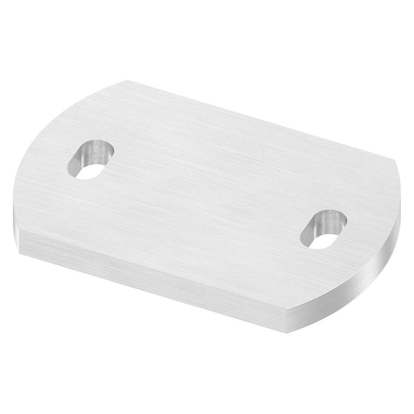 Ankerplatte 120 x 80mm, Stärke 10mm, mit zwei 20 x 11mm Langlöchern, einseitig geschliffen