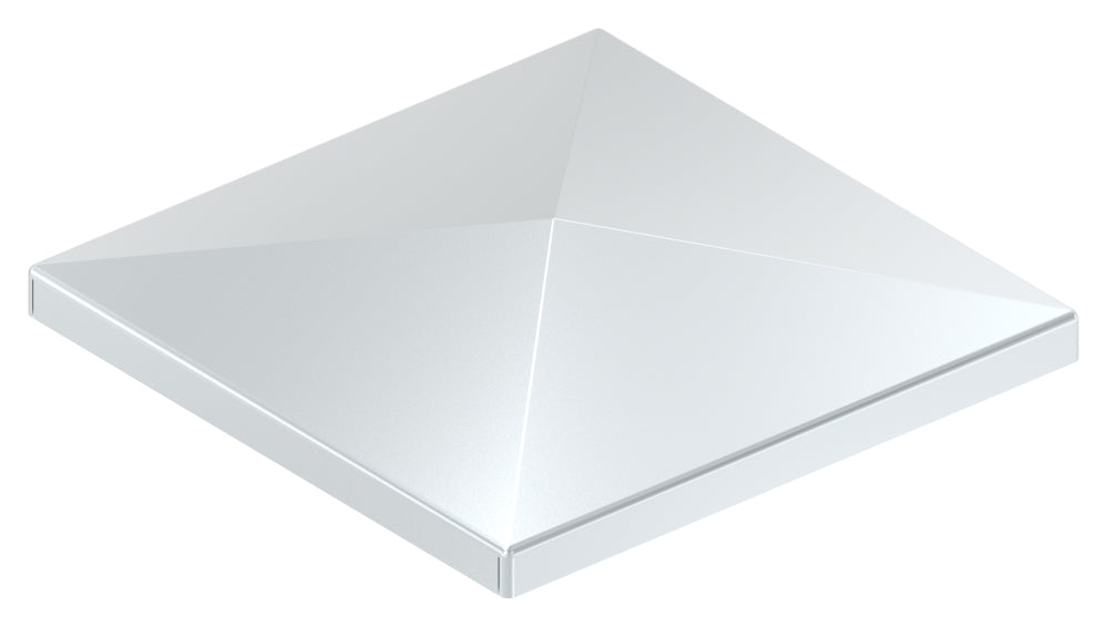 Pyramidenkappe für Quadratrohr 80 x 80mm, Stahl galvanisch verzinkt