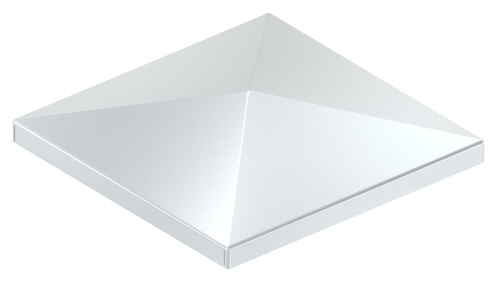 Pyramidenkappe für Quadratrohr 120 x 120mm, Stahl galvanisch verzinkt