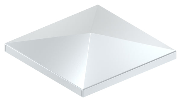 Pyramidenkappe für Quadratrohr 120 x 120mm, Stahl galvanisch verzinkt