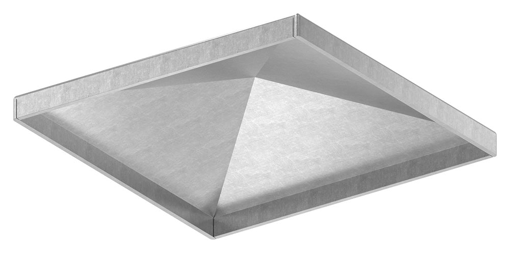 Pyramidenkappe für Quadratrohr 120 x 120mm, Stahl roh
