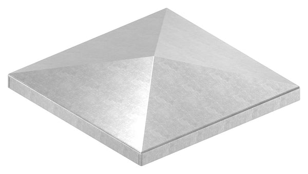 Pyramidenkappe für Quadratrohr 120 x 120mm, Stahl roh