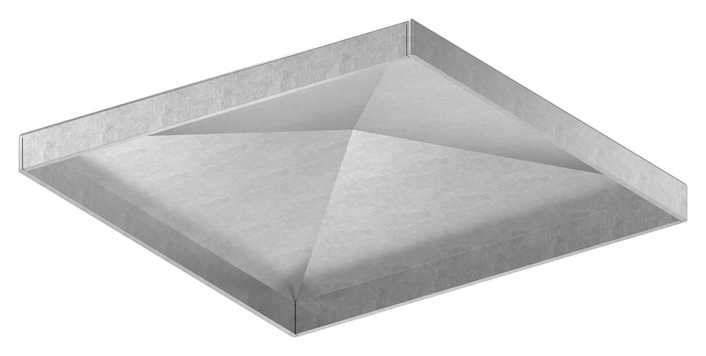 Pyramidenkappe für Quadratrohr 140 x 140mm, Stahl roh