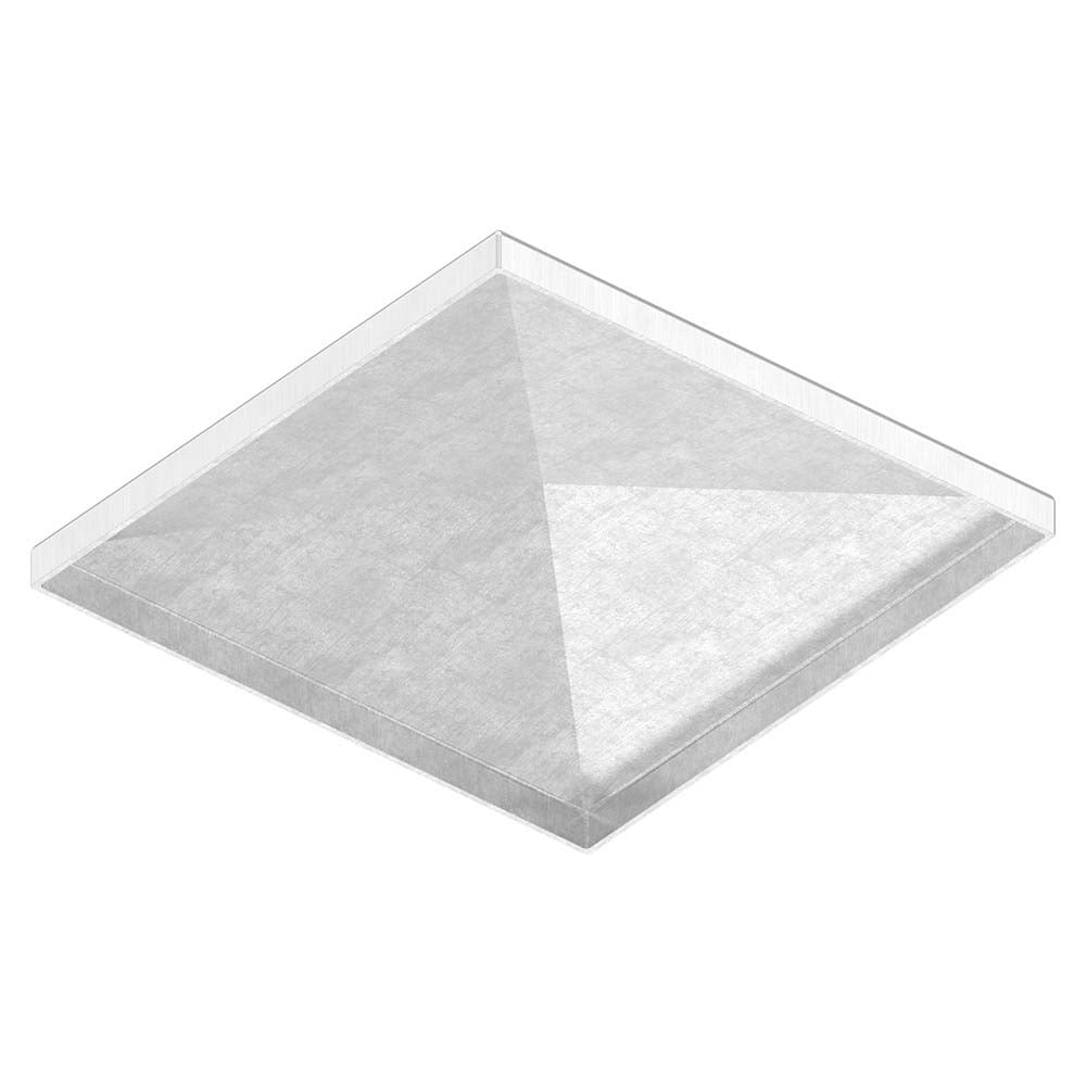 Pyramidenkappe 140x140mm, geschliffen, Ecken verschweißt und geschliffen