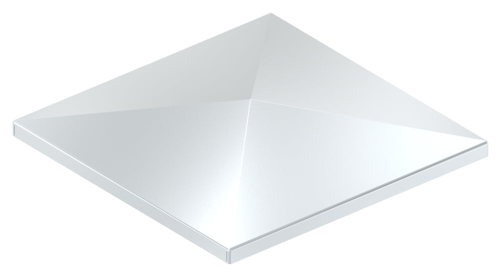 Pyramidenkappe für Quadratrohr 150 x 150mm, Stahl galvanisch verzinkt