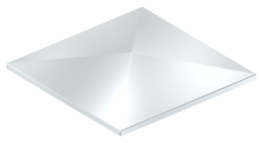 Pyramidenkappe für Quadratrohr 200 x 200mm, Stahl galvanisch verzinkt