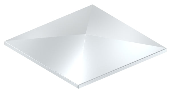 Pyramidenkappe für Quadratrohr 200 x 200mm, Stahl galvanisch verzinkt