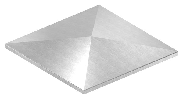 Pyramidenkappe für Quadratrohr 200 x 200mm, Stahl roh