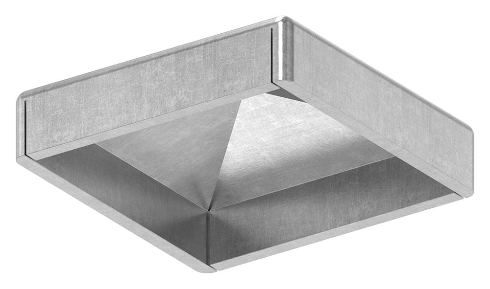 Pyramidenkappe für Quadratrohr 30 x 30mm, Stahl roh