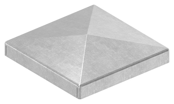 Pyramidenkappe für Quadratrohr 50 x 50mm, Stahl roh