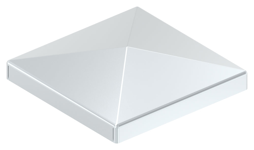 Pyramidenkappe für Quadratrohr 60 x 60mm, Stahl galvanisch verzinkt