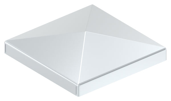 Pyramidenkappe für Quadratrohr 60 x 60mm, Stahl galvanisch verzinkt
