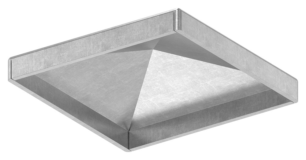 Pyramidenkappe für Quadratrohr 60 x 60mm, Stahl roh