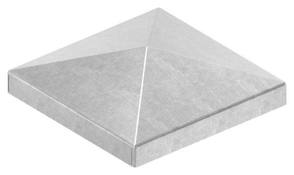 Pyramidenkappe für Quadratrohr 70 x 70mm, Stahl roh
