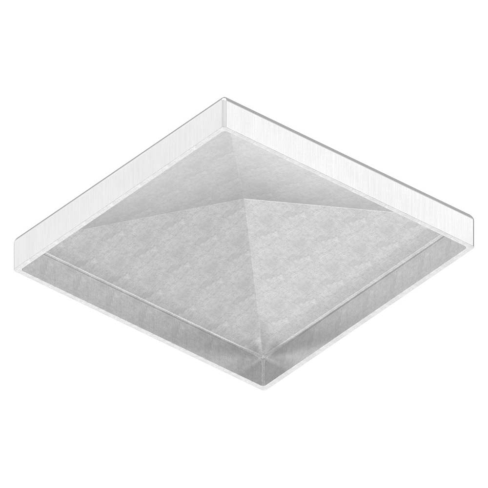 Pyramidenkappe 80x80mm, geschliffen, Ecken verschweißt und geschliffen