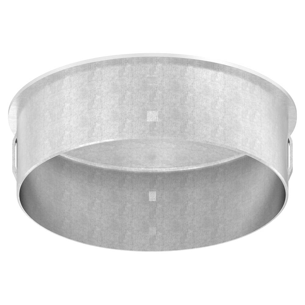 V2A Einschlagstopfen leicht gewölbt, hohl mit Nasen, für Rohr ø 101,6 x 2,0 - 2,5mm