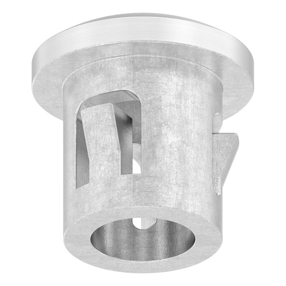 Einschlagstopfen leicht gewölbt, hohl mit Nasen, für Rohr ø 12 x 1,0mm