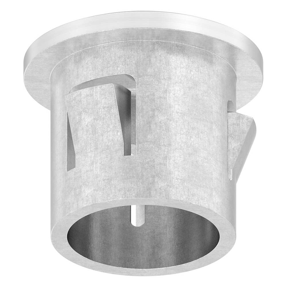 Einschlagstopfen leicht gewölbt, hohl mit Nasen, für Rohr ø 21.3 x 1,6 - 2,0mm