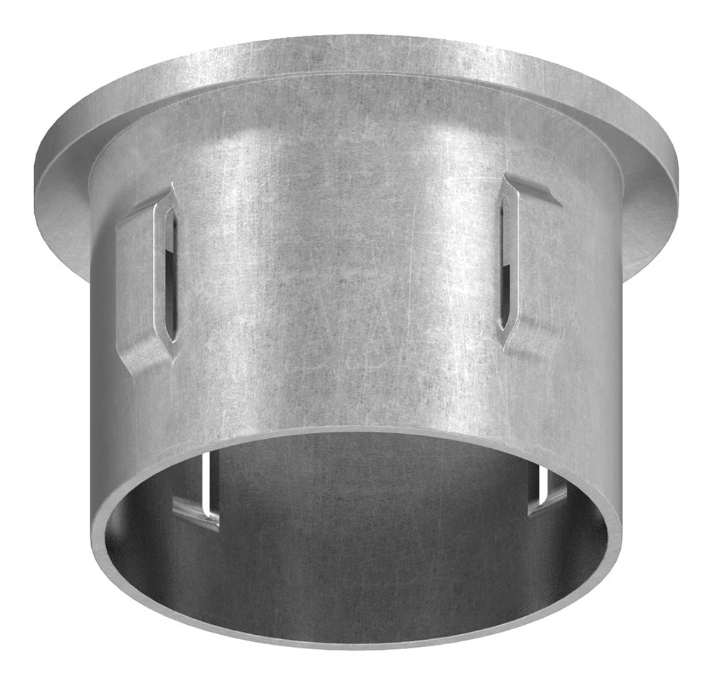 Stahleinschlagstopfen für Rohr ø 42,4mm, mit Wandstärke 2,5-2,9mm, leicht gewölbt, mit Gewinde M8