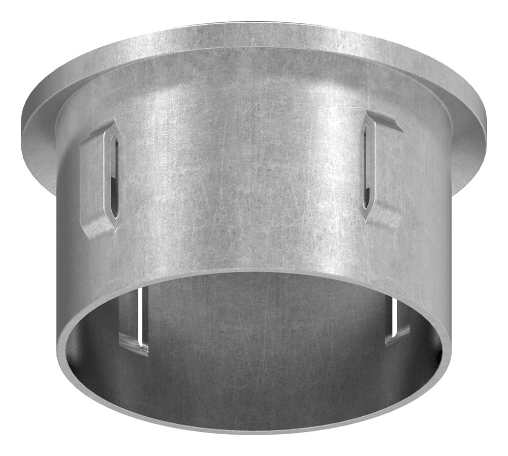 Stahleinschlagstopfen für Rohr ø 48,3mm, mit Wandstärke 2,5-2,9mm, leicht gewölbt, mit Gewinde M8