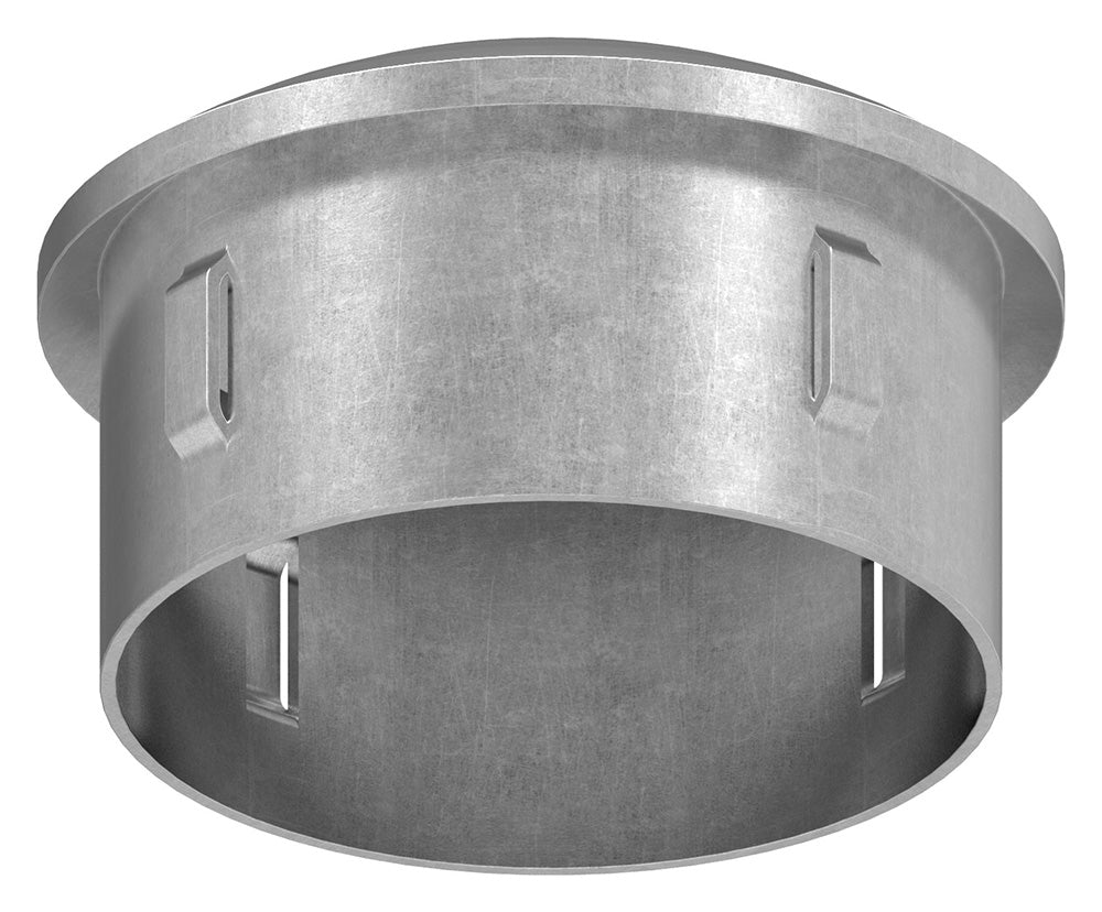 Stahleinschlagstopfen für Rohr ø 60,3mm, mit Wandstärke 2,5-2,9mm, leicht gewölbt