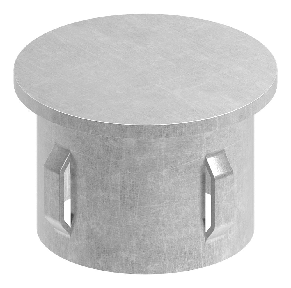Stahleinschlagstopfen für Rohr ø 42,4mm, mit Wandstärke 1,8-2,2mm, flach