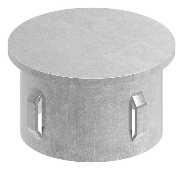 Stahleinschlagstopfen für Rohr ø 48,3mm, mit Wandstärke 1,8-2,2mm, flach