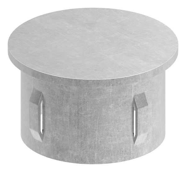 Stahleinschlagstopfen für Rohr ø 48,3mm, mit Wandstärke 2,5-2,9mm, flach