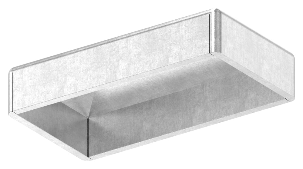 Pyramidenkappe für Rechteckrohr 40 x 20mm, Stahl roh