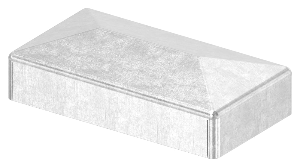 Pyramidenkappe für Rechteckrohr 40 x 20mm, Stahl roh