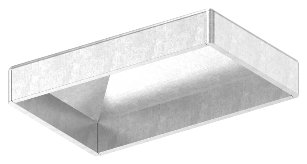 Pyramidenkappe für Rechteckrohr 50 x 30mm, Stahl roh