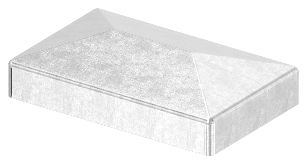 Pyramidenkappe für Rechteckrohr 50 x 30mm, Stahl roh