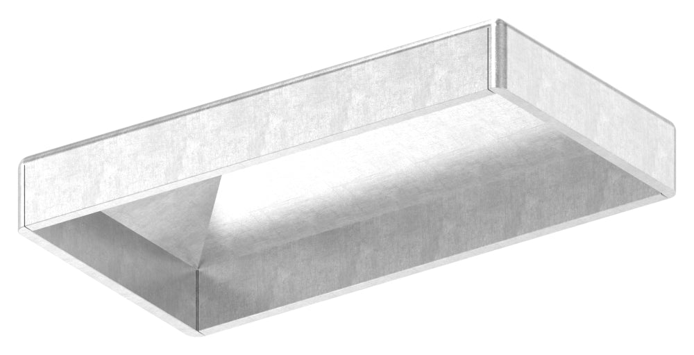 Pyramidenkappe für Rechteckrohr 60 x 30mm, Stahl roh