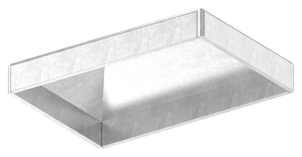 Pyramidenkappe für Rechteckrohr 60 x 40mm, Stahl roh