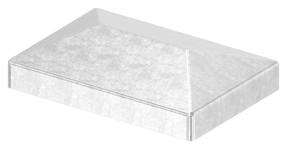 Pyramidenkappe für Rechteckrohr 60 x 40mm, Stahl roh