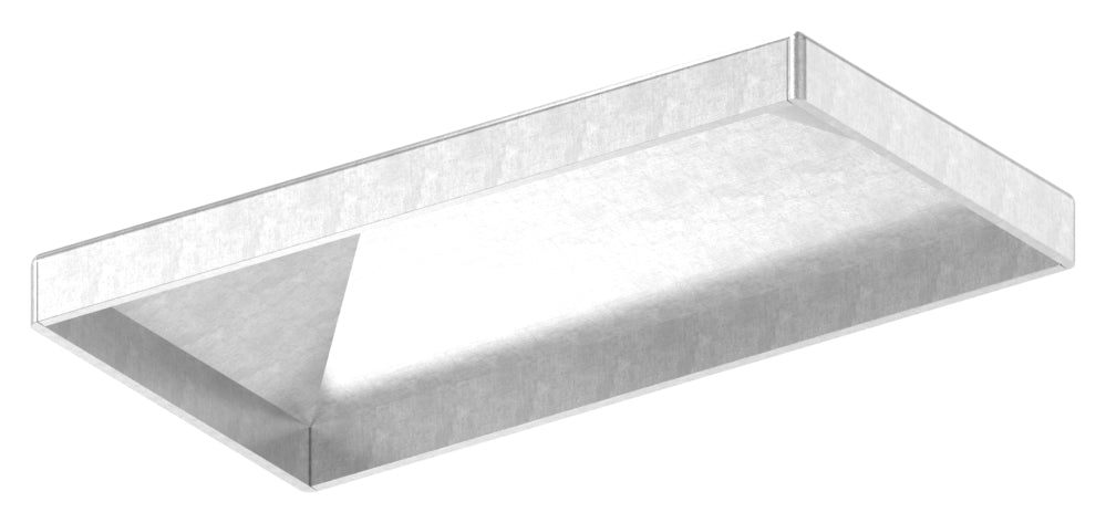 Pyramidenkappe für Rechteckrohr 100 x 50mm, Stahl roh