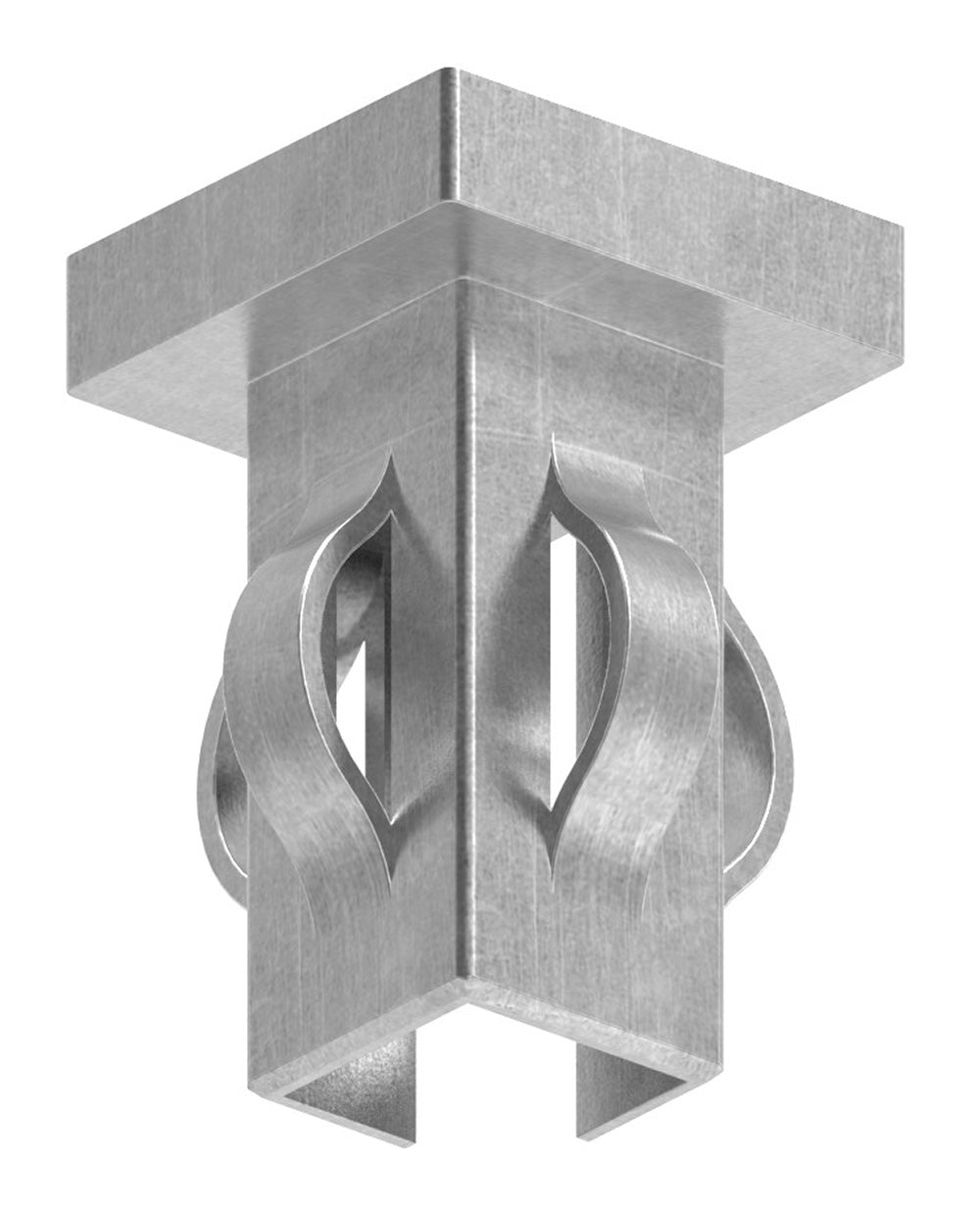 Stahleinschlagstopfen für Quadrat- oder Rechteckrohr  20 x 20mm, mit Wandstärke 1,5-2,0mm, flach