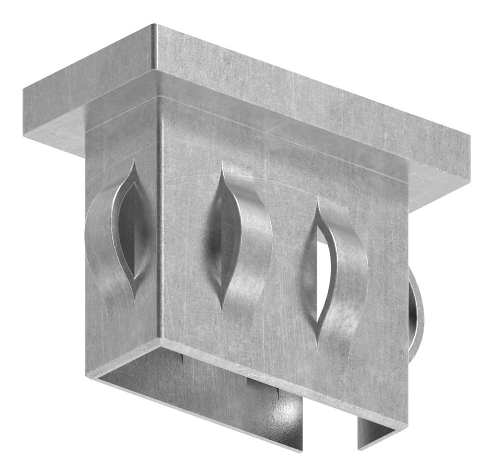 Stahleinschlagstopfen für Quadrat- oder Rechteckrohr  50 x 30mm, mit Wandstärke 2,0-3,0mm, flach