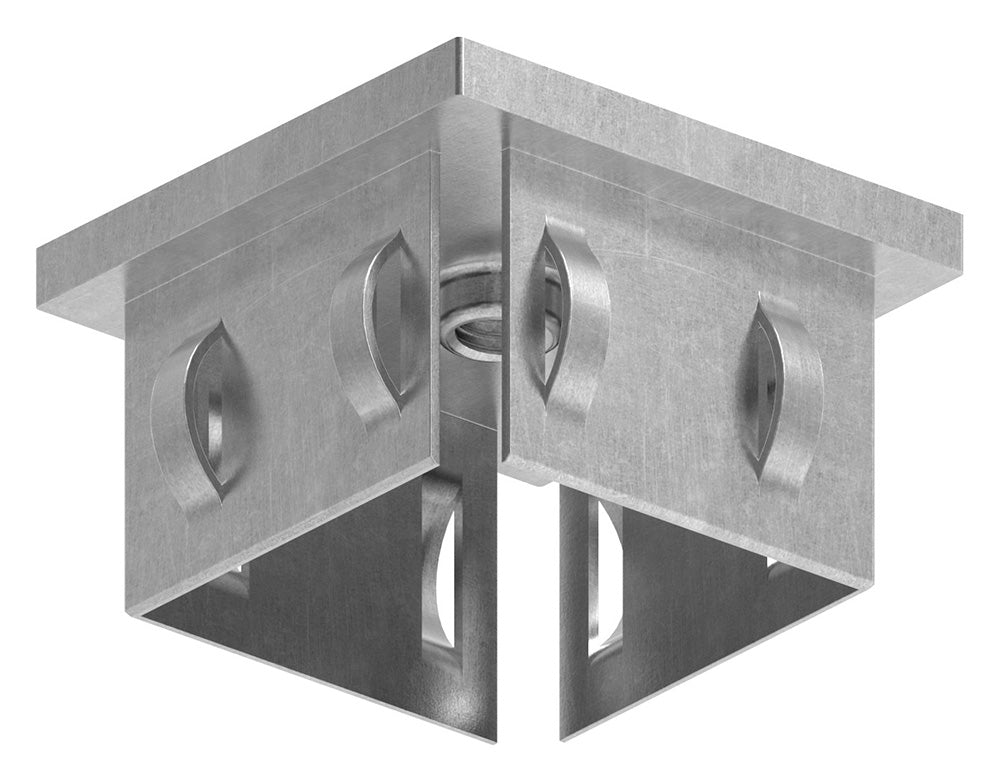 Stahleinschlagstopfen für Quadrat- oder Rechteckrohr  50 x 50mm, mit Wandstärke 2,0-3,0mm, flach