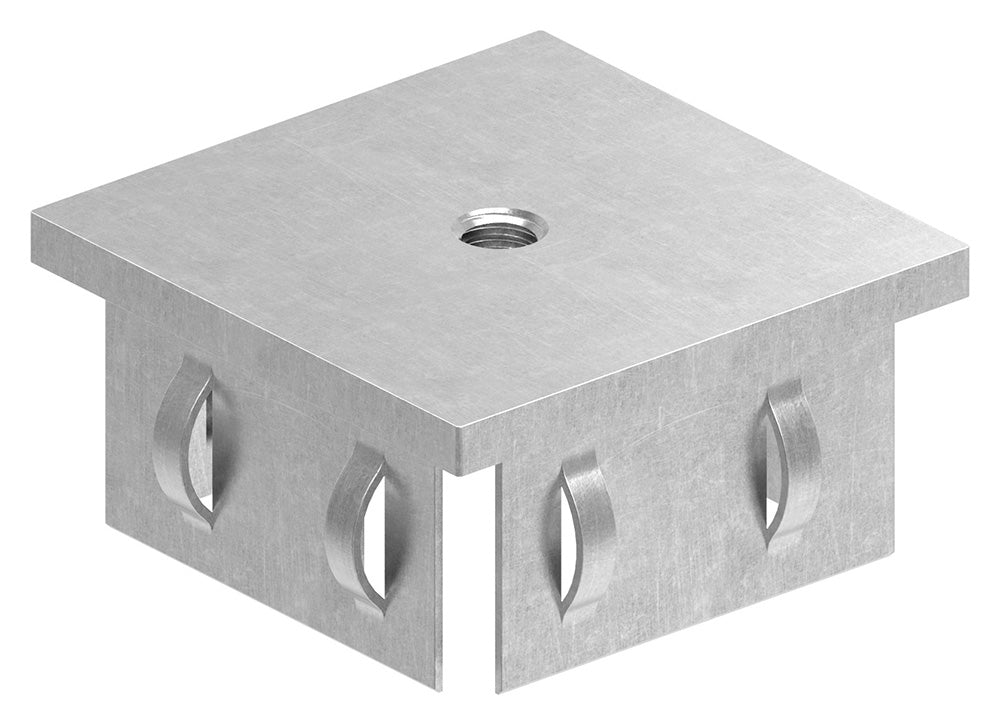 Stahleinschlagstopfen für Quadrat- oder Rechteckrohr  60 x 60mm, mit Wandstärke 2,0-3,0mm, flach