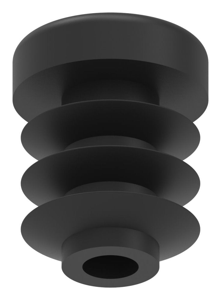 Kunststoff Einsteckkappe für Rundrohr ø 12,0mm mit Wandstärke 1,0-1,5mm, in Schwarz