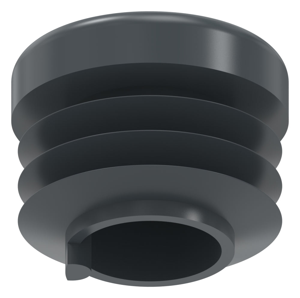 Kunststoff Einsteckkappe für Rundrohr ø 21,3mm mit Wandstärke 1,0-2,5mm, in Anthrazitgrau