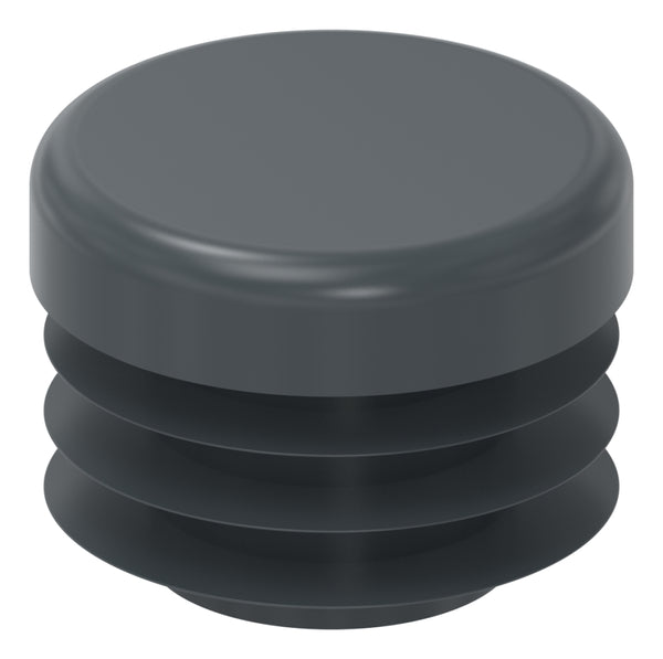 Kunststoff Einsteckkappe für Rundrohr ø 21,3mm mit Wandstärke 1,0-2,5mm, in Anthrazitgrau
