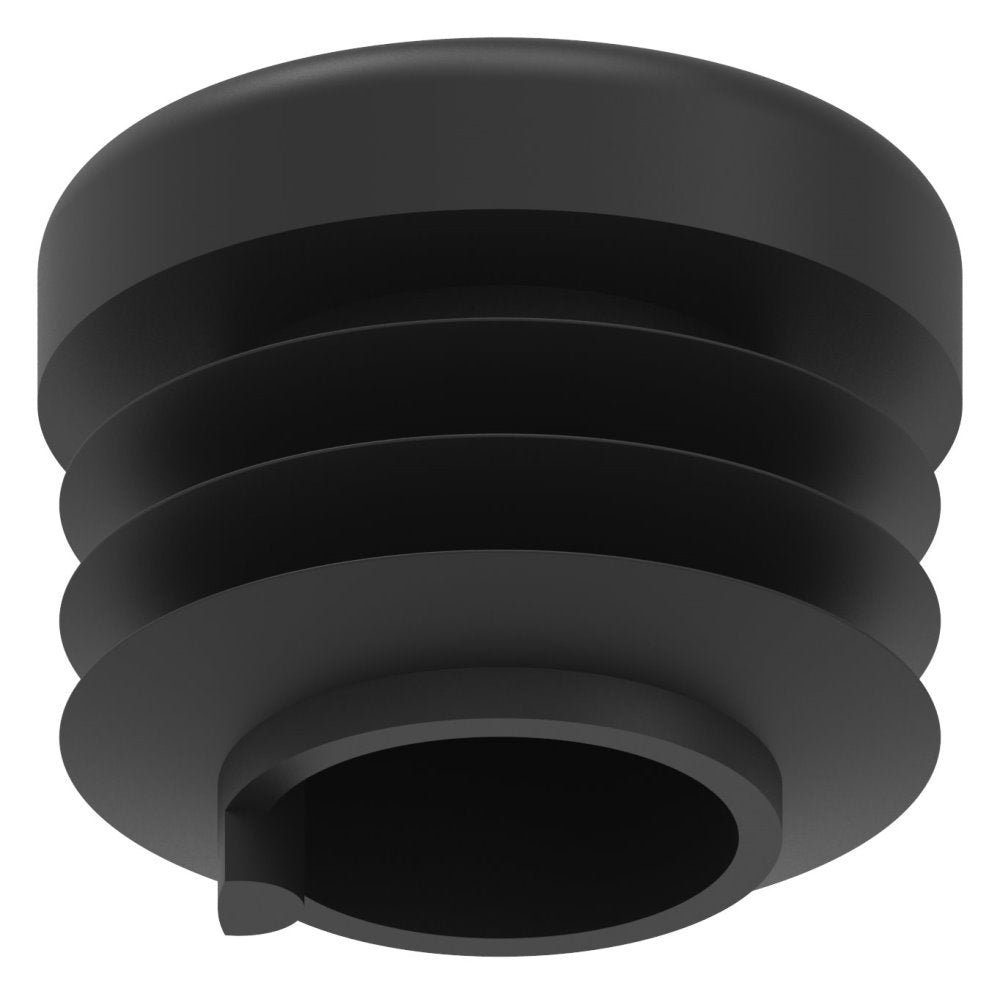 Kunststoff Einsteckkappe für Rundrohr ø 21,3mm mit Wandstärke 1,0-2,5mm, in Schwarz