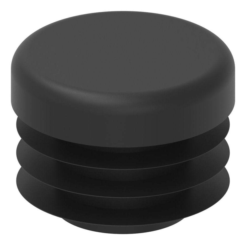 Kunststoff Einsteckkappe für Rundrohr ø 21,3mm mit Wandstärke 1,0-2,5mm, in Schwarz