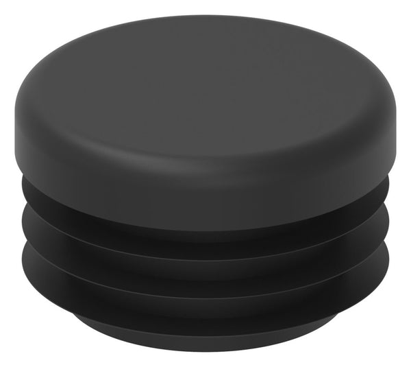 Kunststoff Einsteckkappe für Rundrohr ø 26,9mm mit Wandstärke 1,0-2,0mm, in Schwarz