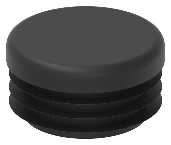 Kunststoff Einsteckkappe für Rundrohr ø 30mm mit Wandstärke 1,0-2,0mm, in Schwarz